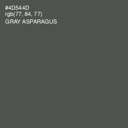 #4D544D - Gray Asparagus Color Image